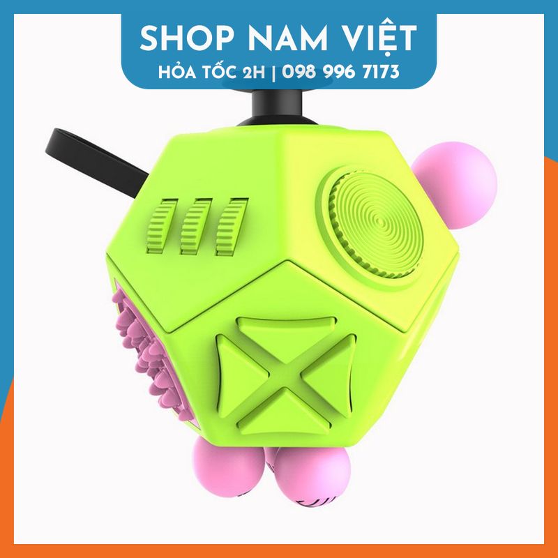 Fidget Cube Thế Hệ 2 12 Mặt (Holy Crystal) – Nhiều Màu