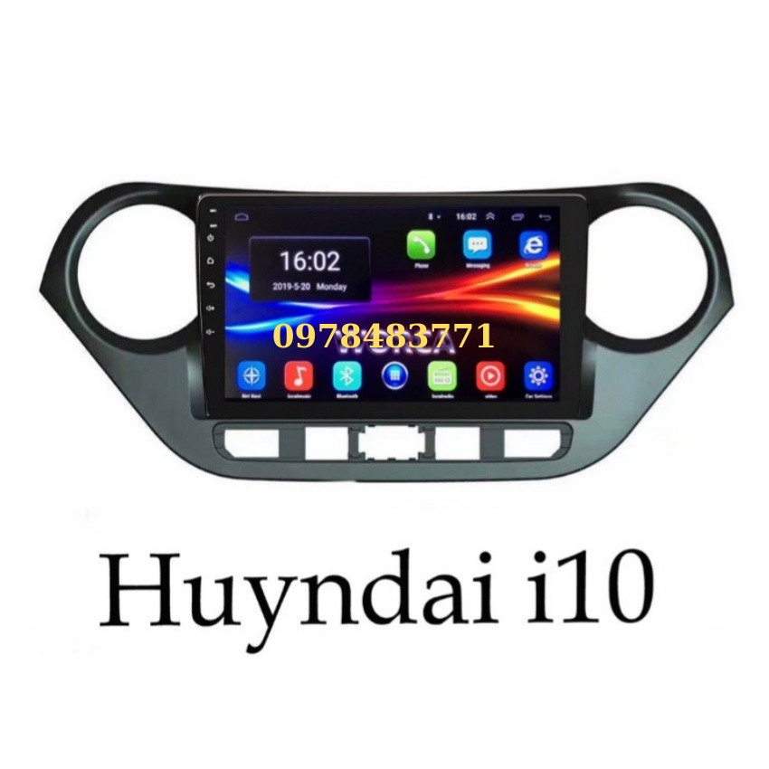 Mặt dưỡng android Mặt dưỡng màn hình android cho ô tô i10 2014- 2020 autonoithat