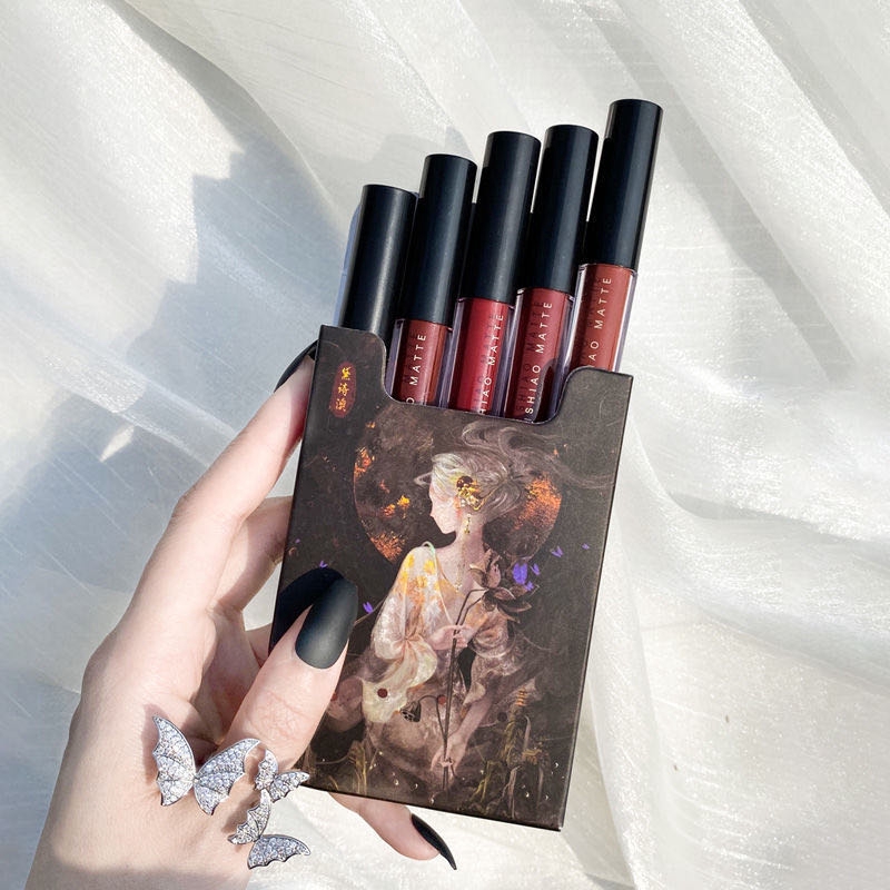 Set Son 5 Cây Muge Leen Cô Gái Meyoco Retro Matte Liquid