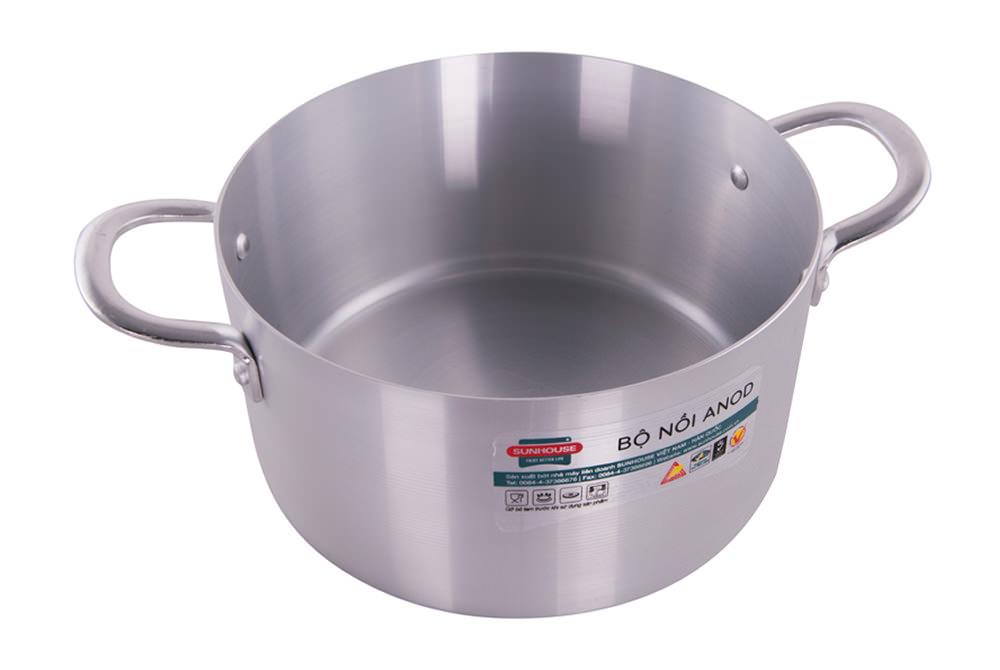 NỒI ĐƠN ANOD SUNHOUSE SH 6542  ( 3 CỠ NỒI 20 CM - 24 CM - 26 CM TIỆN DỤNG )