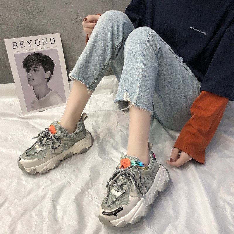Giày thể thao sneaker nữ - Giày phản quang đế cao su