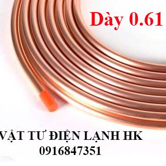 1 cuộn - 15m Ống đồng phi 9.52 dày 0.61mm / 0.71mm 15 mét Lắp đặt điều hòa máy lạnh phi 10 - 6 dem 7 zem