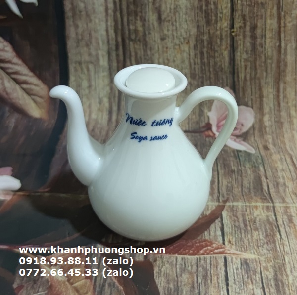 bình đựng nước tương sứ Minh Long -