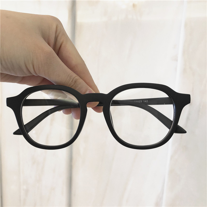Gương Phẳng Tròn Mới Unisex Gương Cận Thị Cổ Điển Khung Kính Đơn Giản Dễ Phối Thời Trang