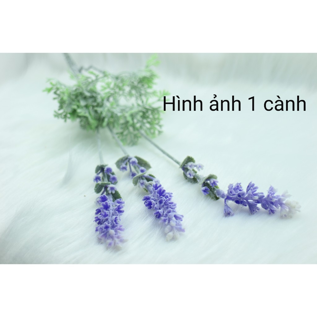 Cành hoa lavender 3 nhánh- Hoa giả