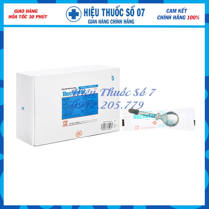 Ống bơm trực tràng RECTIOFAR 3ml và 5ml (giá cho nguyên hộp)