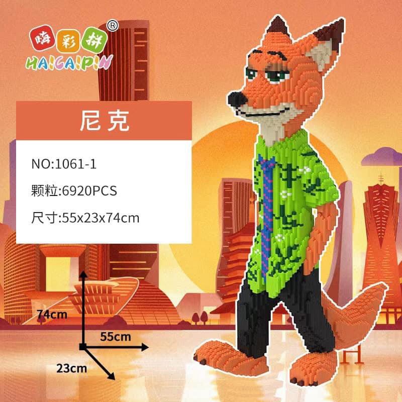 đồ chơi lắp ghép cáo thỏ 75cm