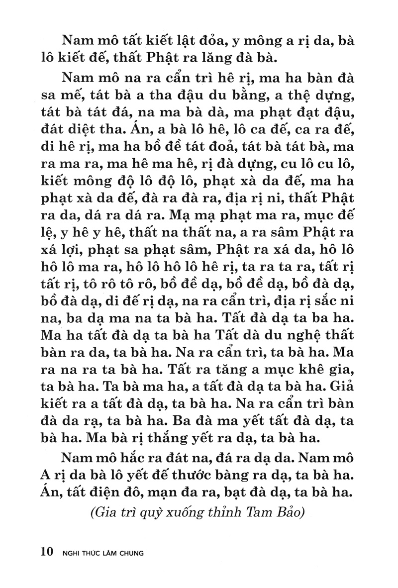 SỔ TAY NGHI THỨC LÂM CHUNG