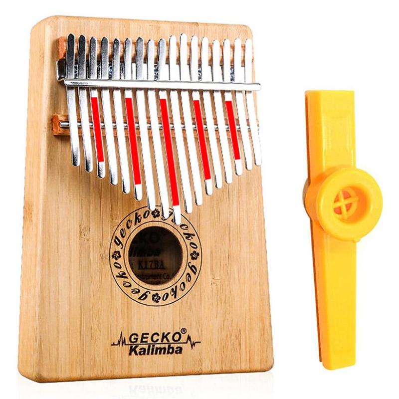 Đàn Kalimba Gecko 17 Phím K17BA Gỗ Trúc Kèm Kèn Kazoo DreamMaker - HÀNG CÓ SẴN