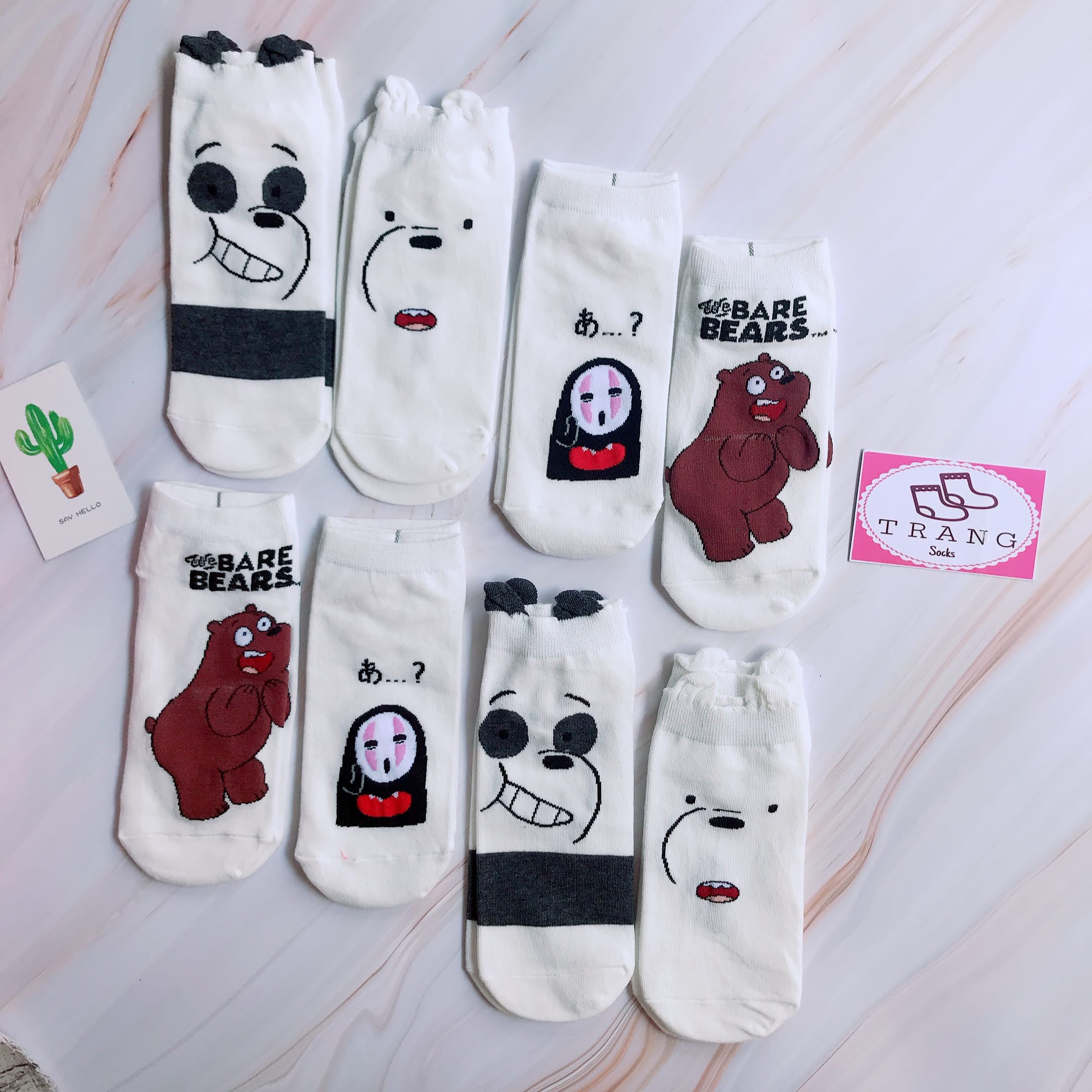 Tất ngắn cổ “ WE BARE BEARS”
