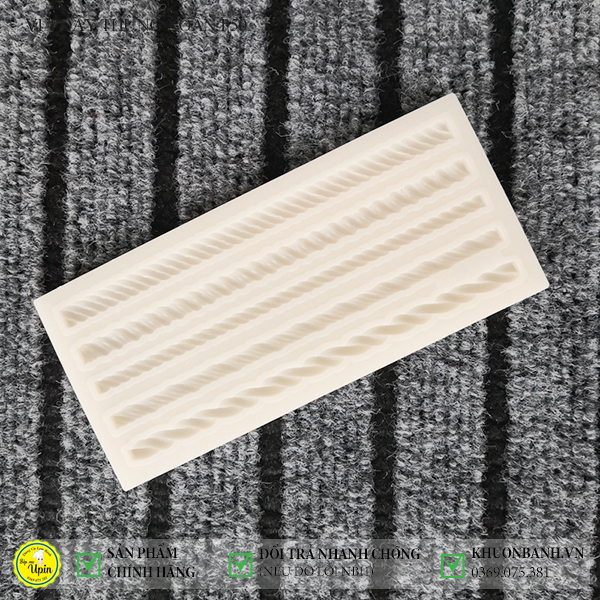 Khuôn silicon vỉ 4 dây thừng xoắn