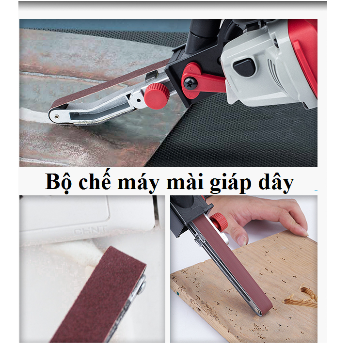Máy mài đai nhám chuyển đổi từ máy mài góc