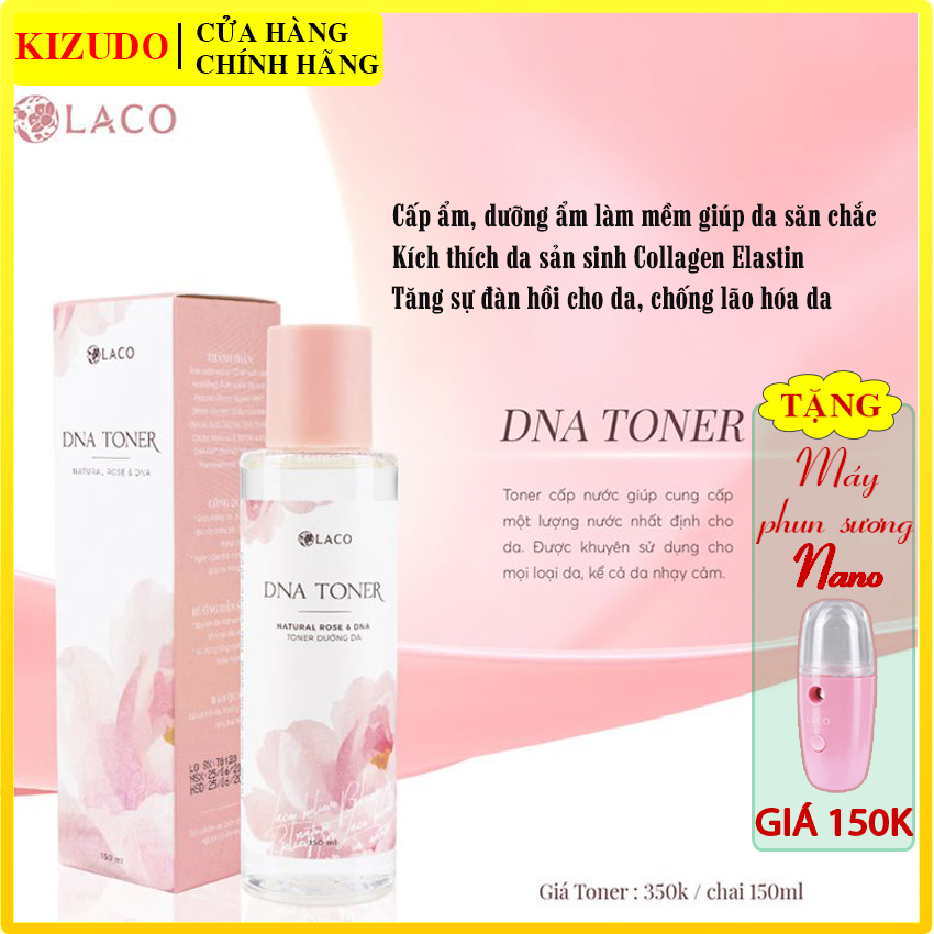 Toner cấp ẩm dna - siêu cấp dưỡng ẩm da bổ sung dna cung cấp dưỡng chất gấp 3 lần so với toner thường. giúp tăng sinh collagen giúp da mềm mịn se khít lỗ chân lông tặng kèm máy nano phun sương