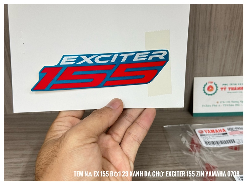 Tem nạ Ex 155 đời 23 Xanh Da chử Exciter 155 ( xe Xanh Bạc Đen ) bản giới hạn B5VD - ( 1 Lá ) B5VF83GD0000