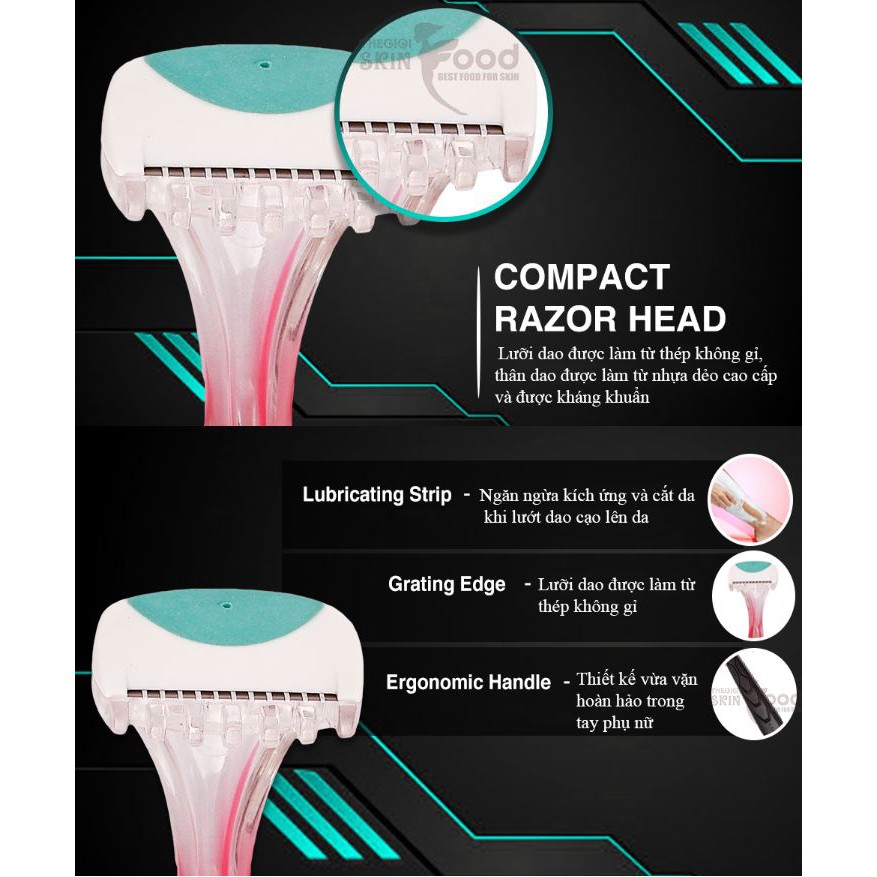 [SET 2 DAO CẠO] Dao Cạo Bikini Thân Nhựa Kai Bikini Line Razor (che tên sản phẩm khi giao hàng)