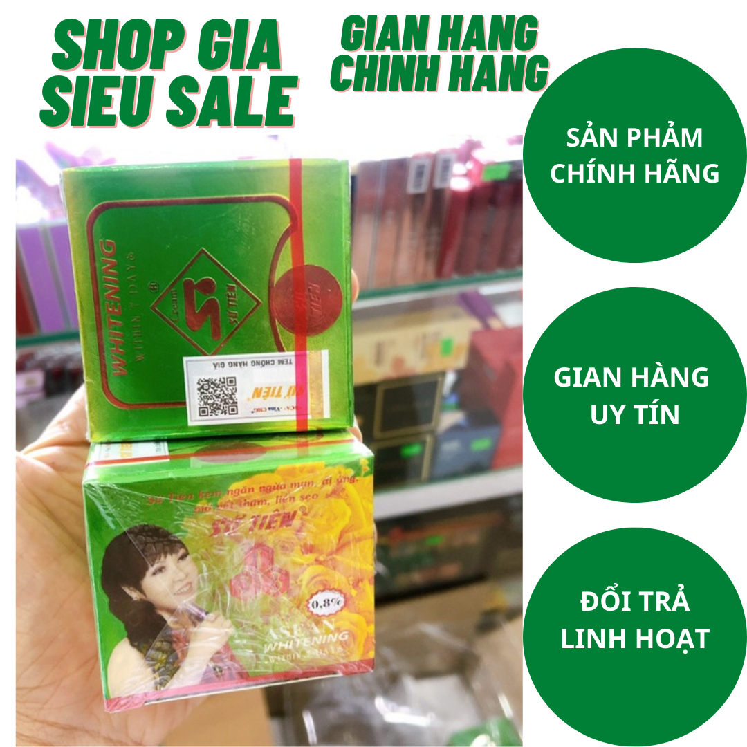 [HCM]Kem Sứ Tiên Xanh Lá Ngừa Mụn Dị ỨNG MỜ VẾT THÂM LIỀN SẸO 8G