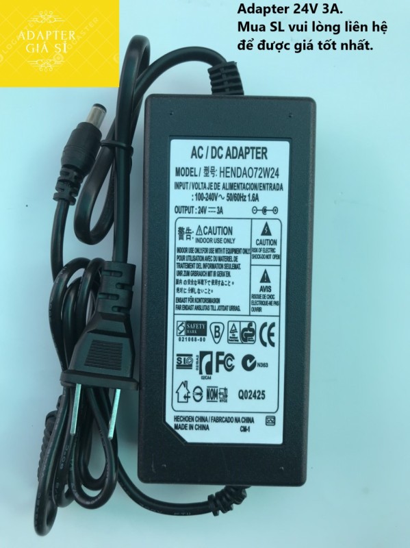 Bảng giá [HCM]Nguồn Adapter 24V 3A giá ưu đãi Phong Vũ