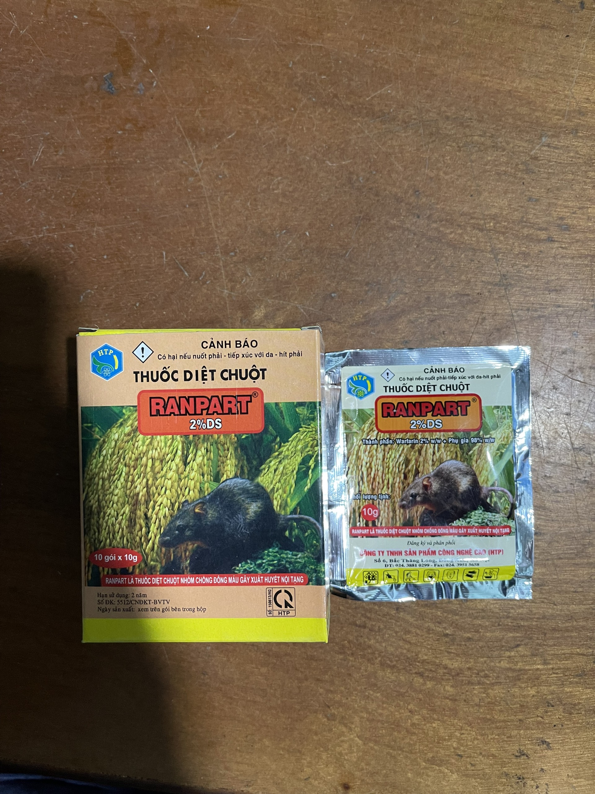 DIỆT CHUỘT RANPART 2%DS gói 10g