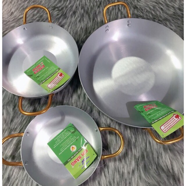 [HCM]Chảo nhôm KIM HẰNG 2 quai vàng đủ size ( KHÔNG PHẢI BỘ 3 CÁI)