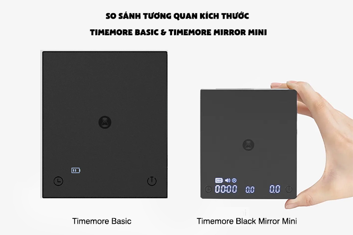 Cân Timemore Black Mirror Mini | Cân điện tử mini chuyên dụng pha chế cà phê