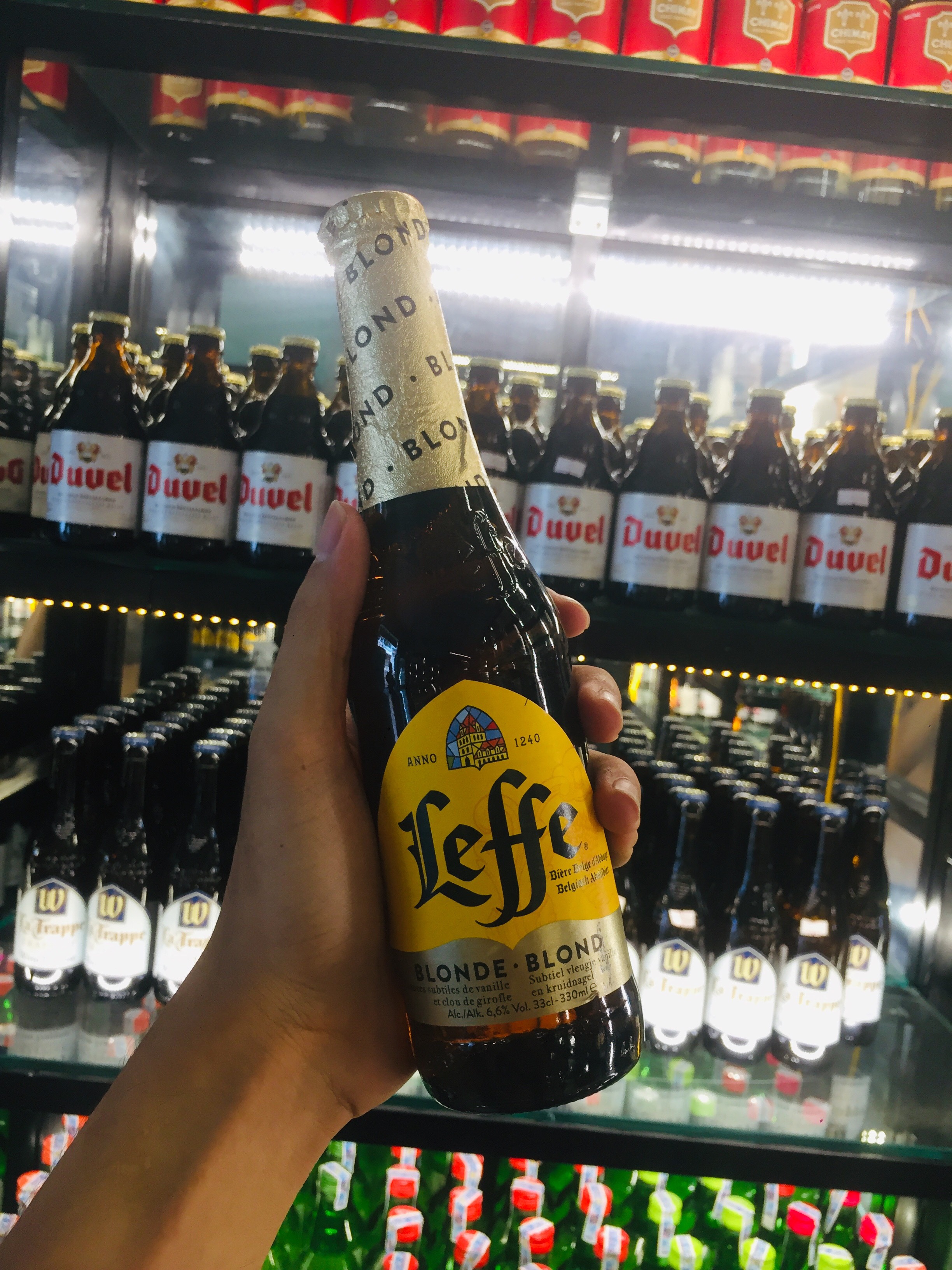 Bia Leffe vàng Blond 6,6% (vàng)  24 chai 330ml
