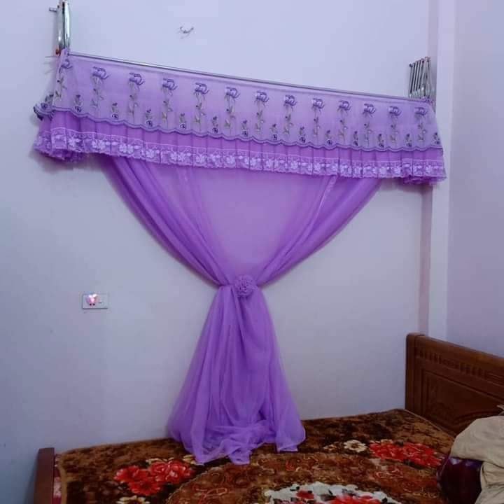 Màn khung xếp gọn phối ren kiểu- TRỌN BỘ