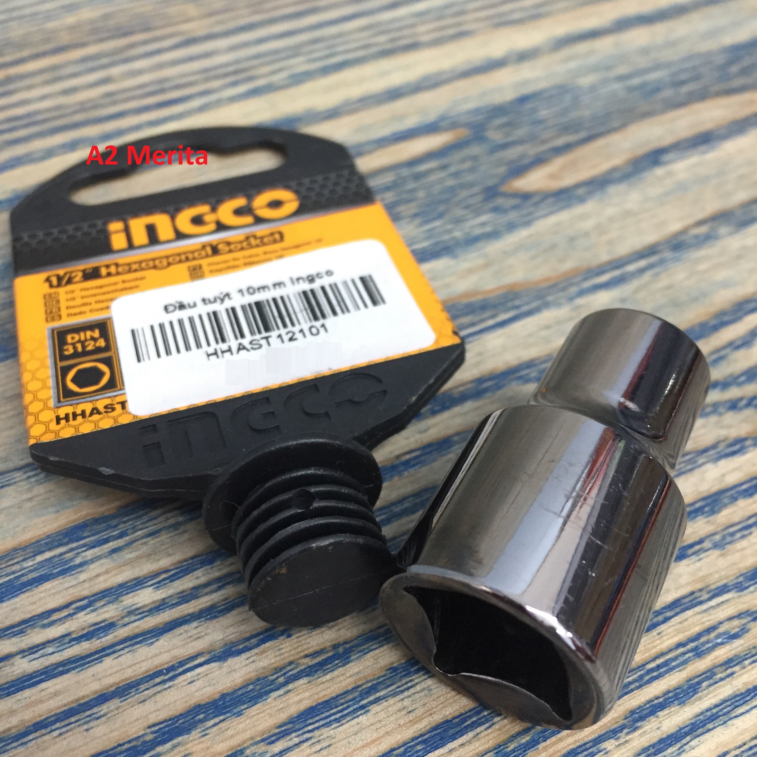 Đầu tuýp 6 cạnh 1/2" 10mm Ingco HHAST12101