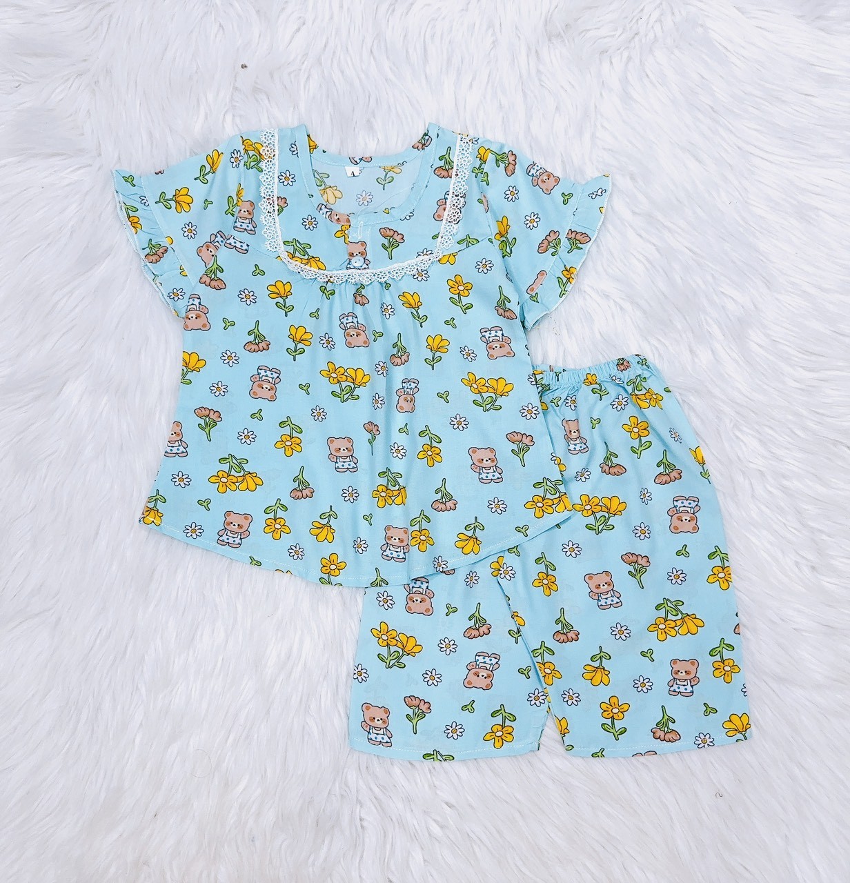 Combo 07 bộ tole bé gái size cho bé 37kg (04 bộ lửng và 03 bộ tole quần dài)