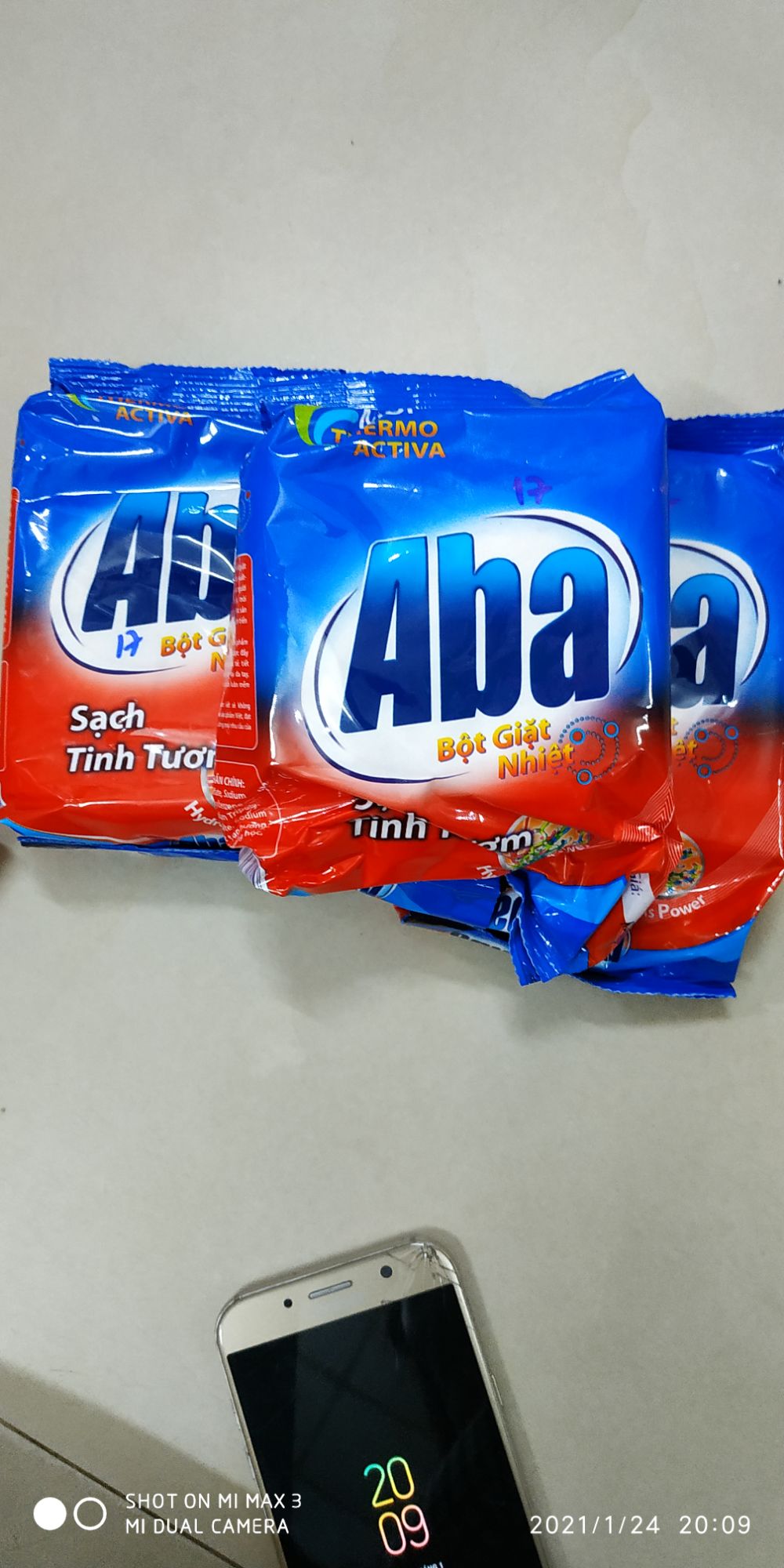 [HCM]COMBO 3 Bột giặt nhiệt Aba sạch tinh tươm 360g