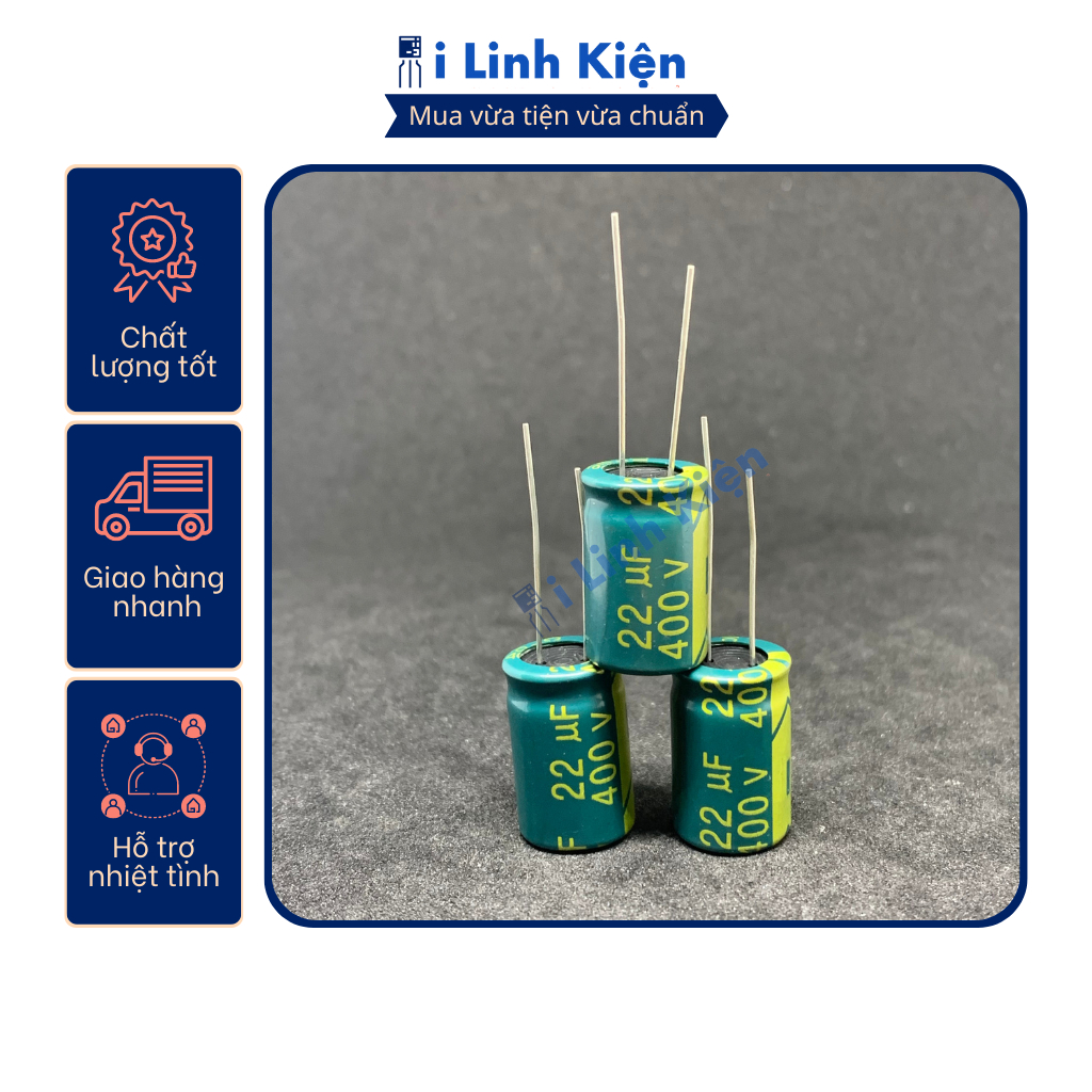 Tụ hóa 400V 22uF 150uF Combo 10 con chất lượng cao.