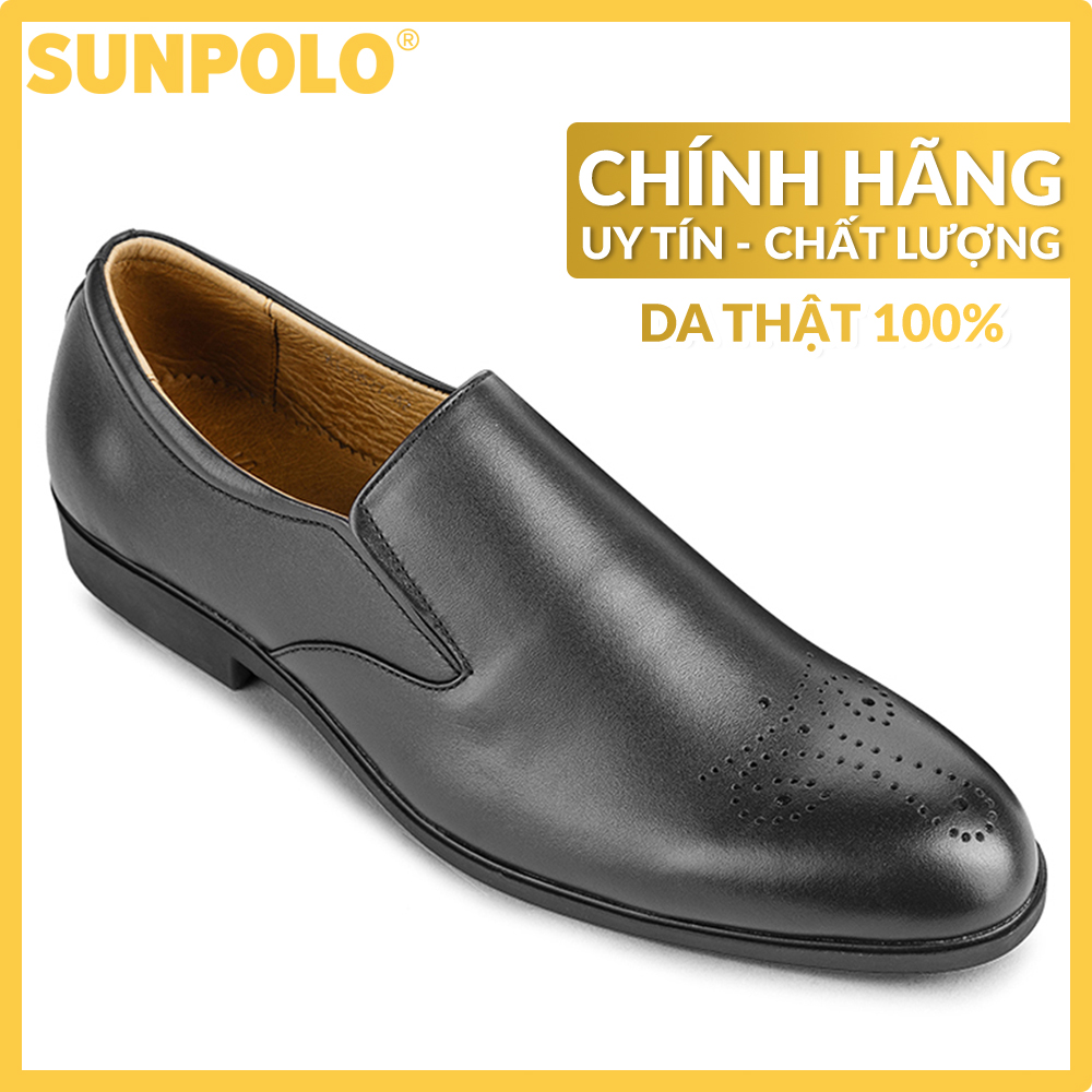 Men Formal Leather Shoes SUNPOLO SUKT0527DN (Black, Brown)