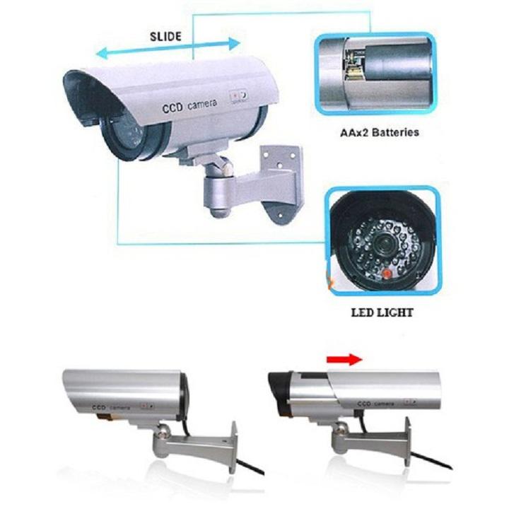 Camera mô hình giám sát thân dài dọa trộm, camera giá rẻ
