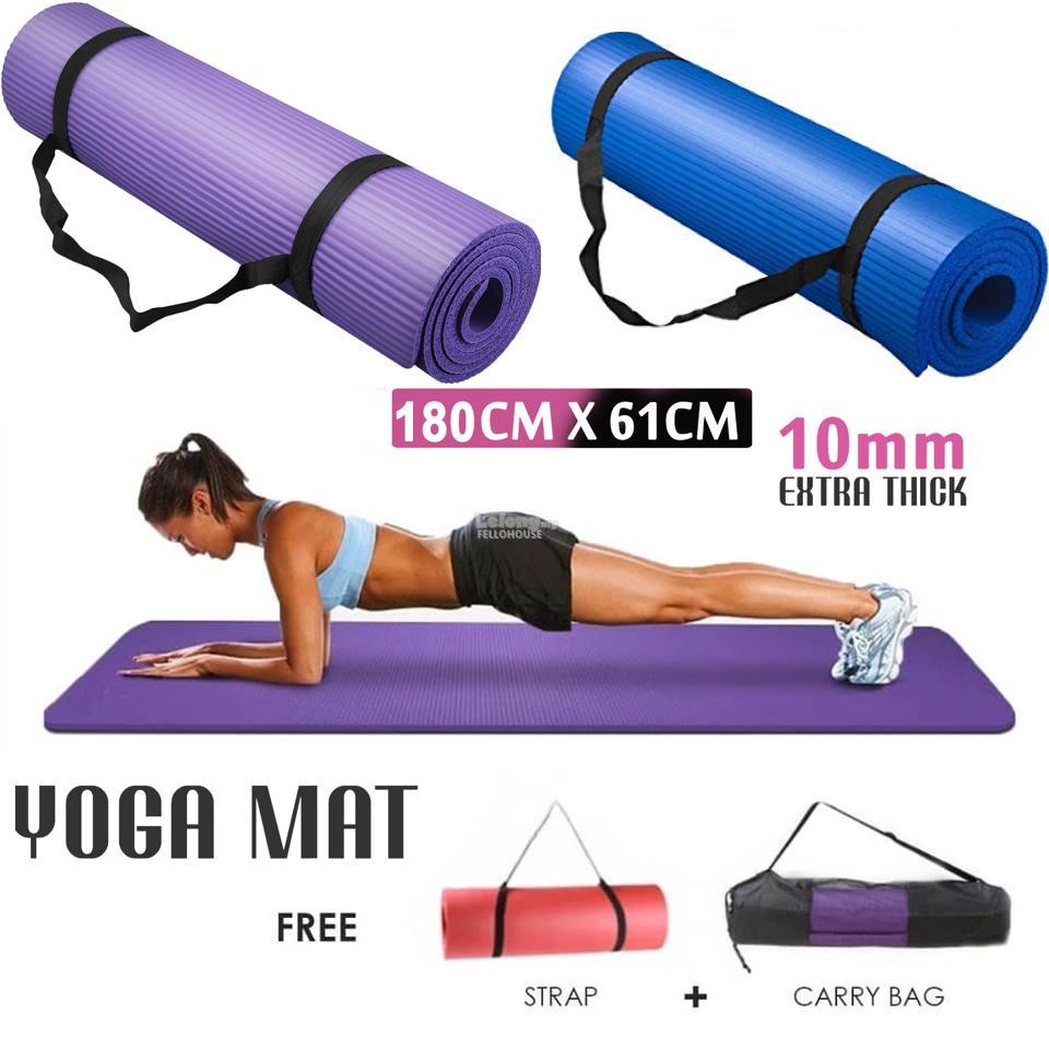 [HCM]Thảm tập gym thảm tập yoga 2 lớp dày  tặng túi kèm túi