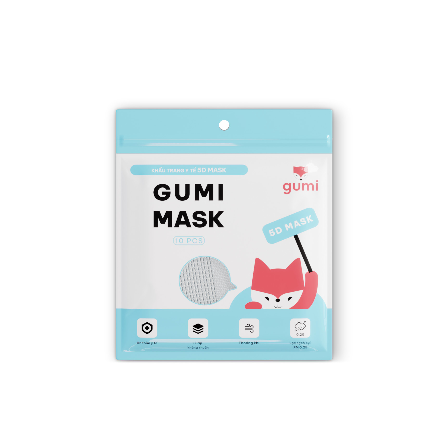 100 CHIẾC Khẩu trang màu đen 5D Gumi mask 3 lớp kháng khuẩn lọc bụi PM 2.5
