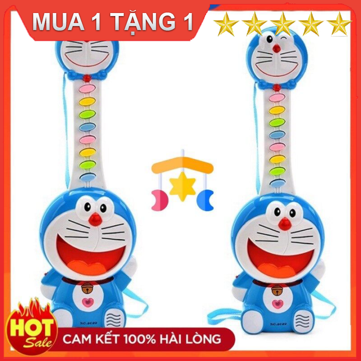 Đồ Chơi Đàn Ghitar Hình Doraemon Dùng Pin Phát Nhạc Cho Bé