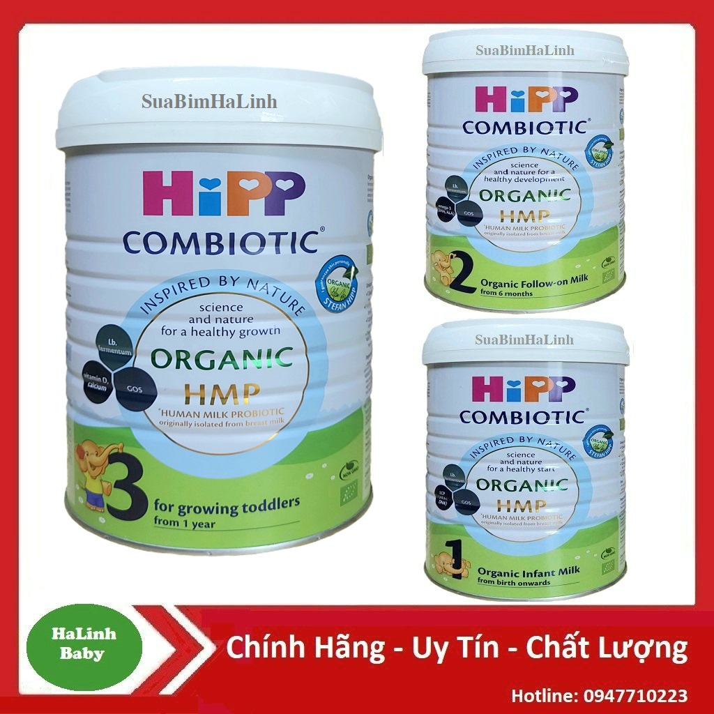 Sữa hipp đủ só 1,2,3,4 combiotic hộp 800g