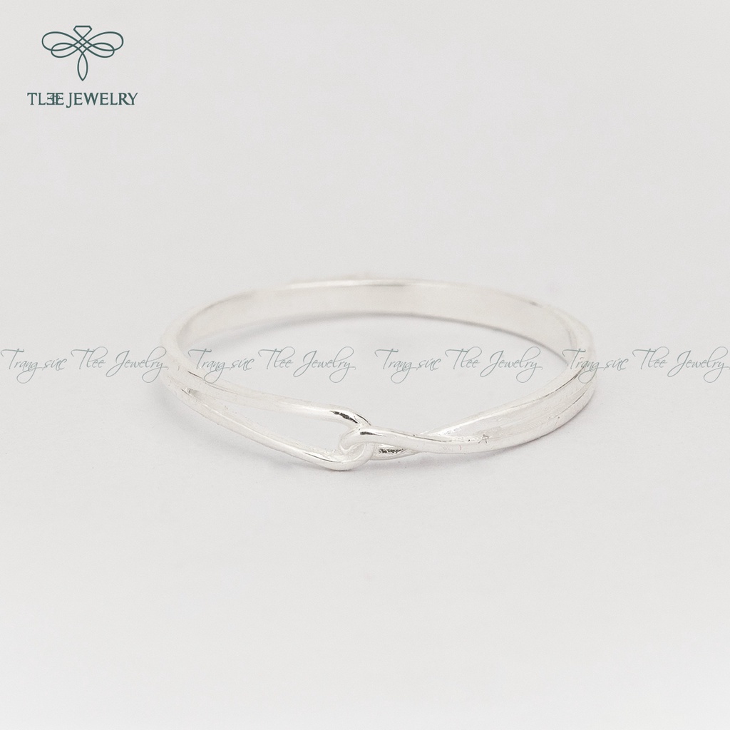 Nhẫn bạc nữ TLEE hình khối móc nối basic cá tính TleeJewelry A0173