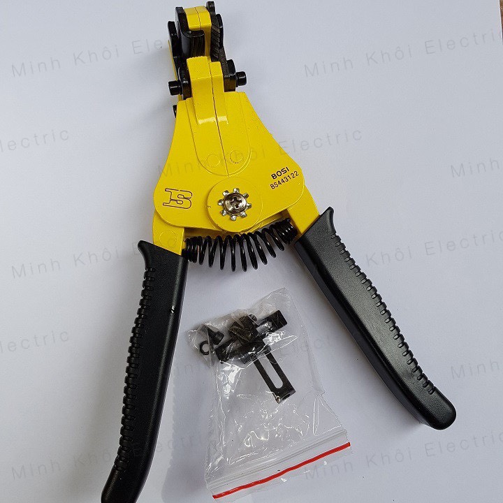 Kìm tuốt dây điện đa năng Bosi, dây cáp tự động đa năng cao cấp Asaki, kìm cắt dây
