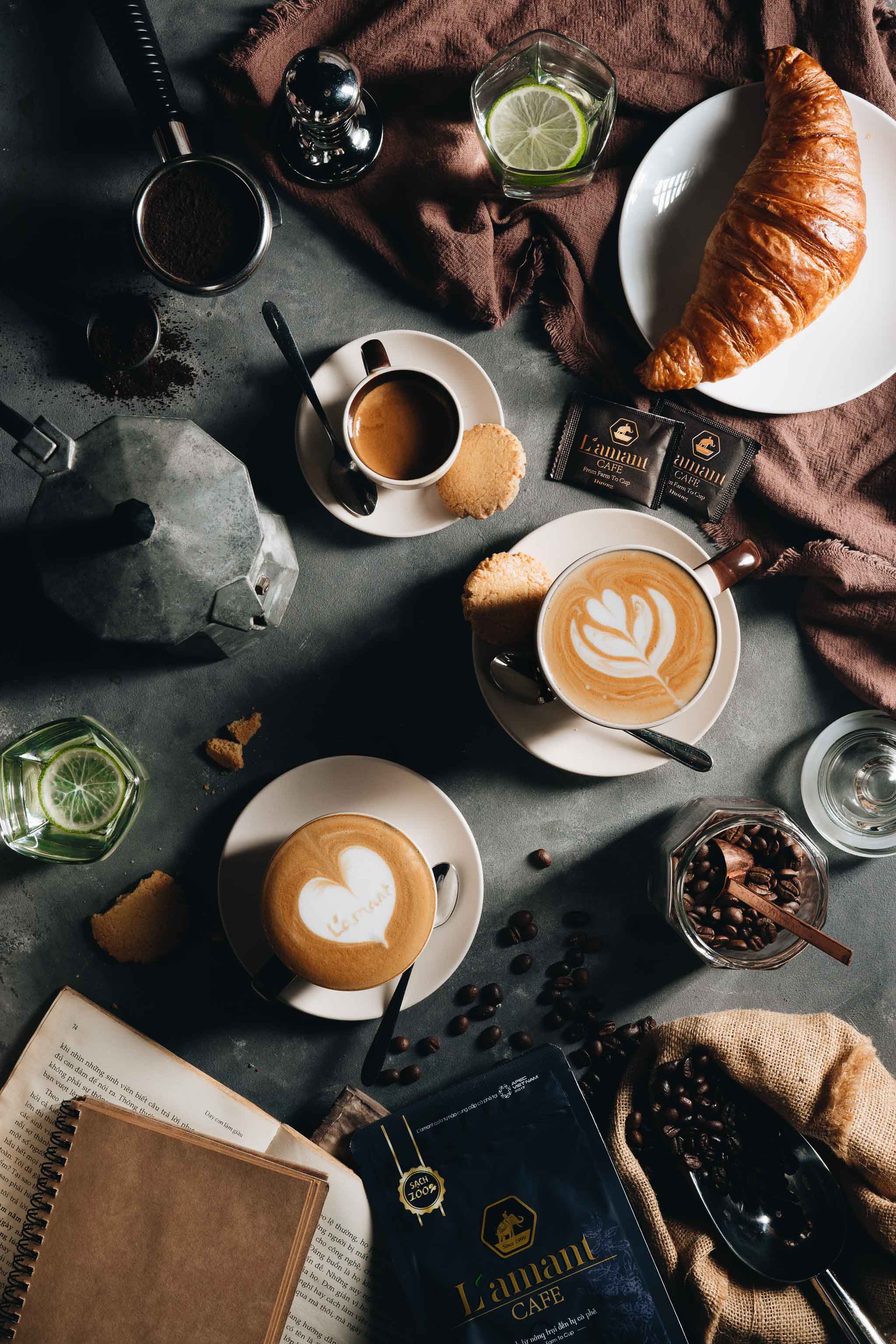 Cà Phê Hòa Tan L’amant Espresso – Không Đường Đậm Vị, Tiện Lợi Đúng Gu – Hộp 100 gói x 2.5g