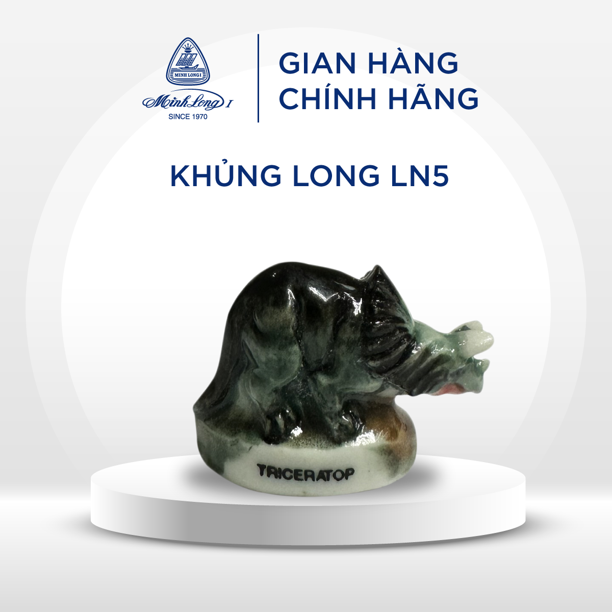 [GIÁ ƯU ĐÃI] Tượng Sứ Minh Long - Khủng Long - Lưu Niệm