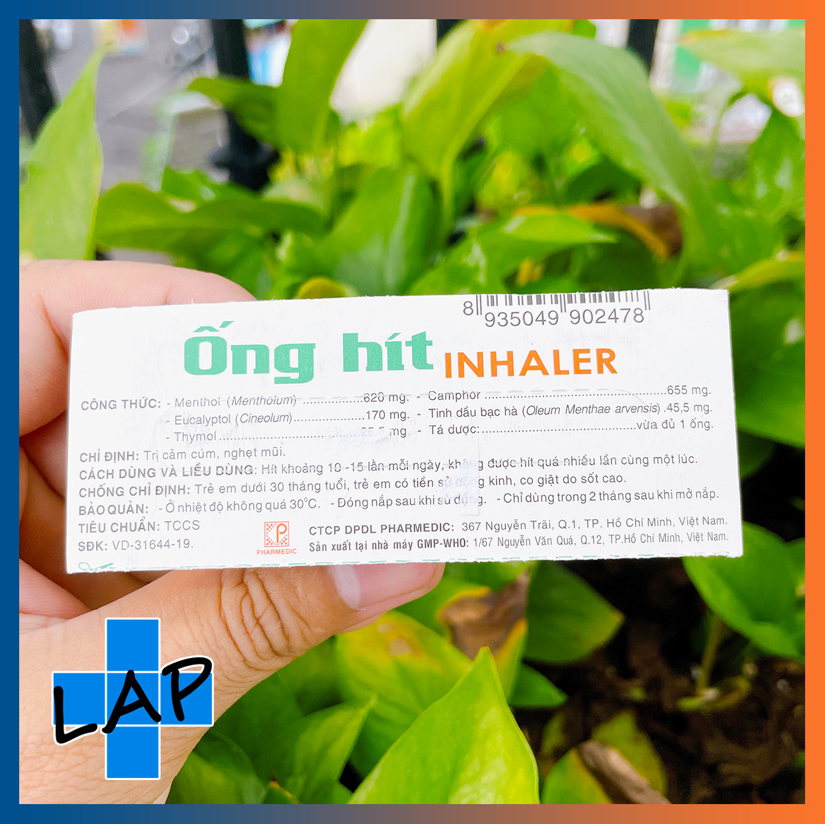 Ống hít thông mũi INHALER PHARMEDIC.