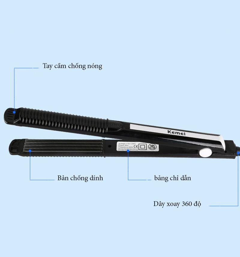 Máy duỗi tóc 5 mức chỉnh nhiệt KEMEI 2139