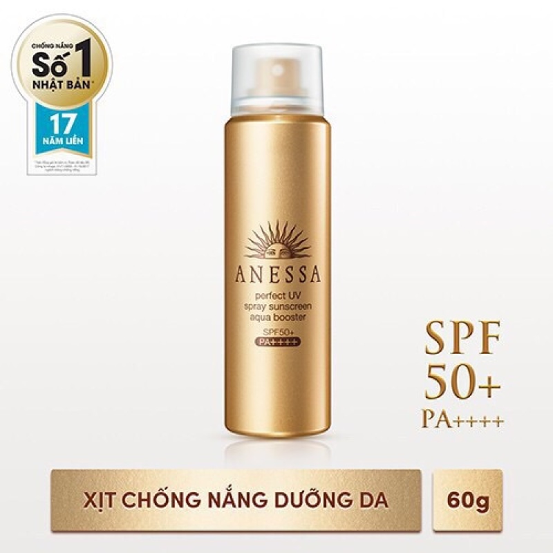 Xịt chống nắng bảo vệ hoàn hảo Anessa Perfect UV Sunscreen Skincare Spray SPF50+, PA++++ 60g cao cấp