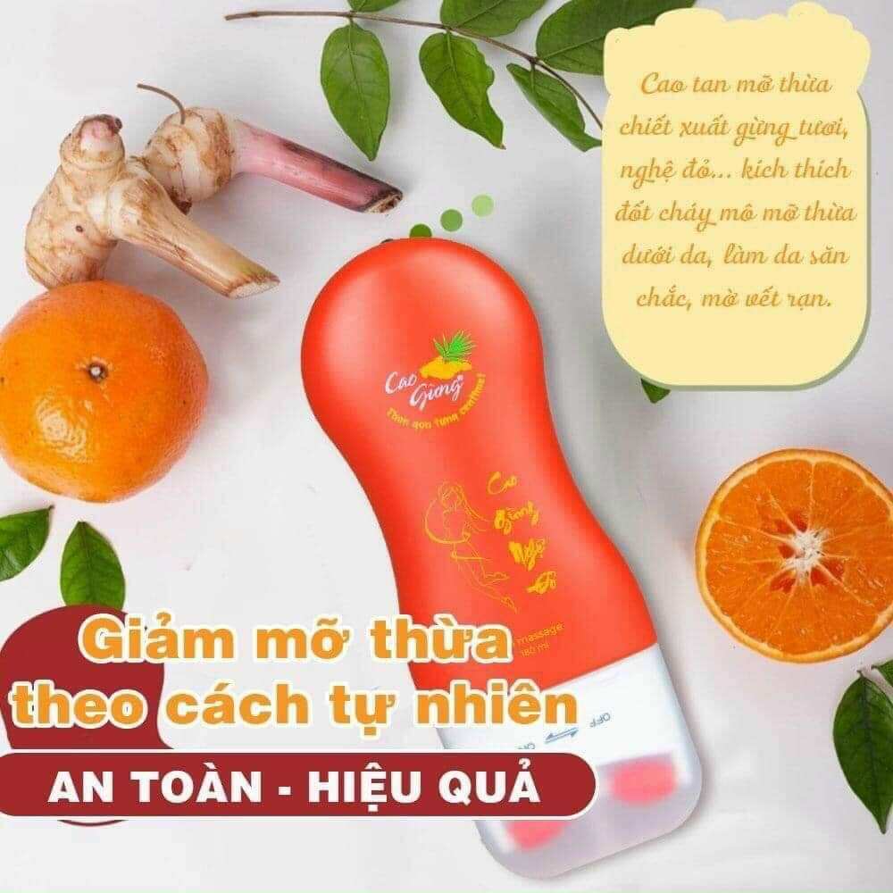 Cao gừng tan mỡ dạng thanh lăn (180ml) - Giúp đánh tan mỡ, thon gọn từng Centimet.