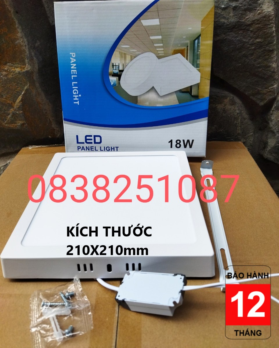 [HCM]Đèn Led Ốp Trần Nổi Vuông 18W-Ánh Sáng Trắng