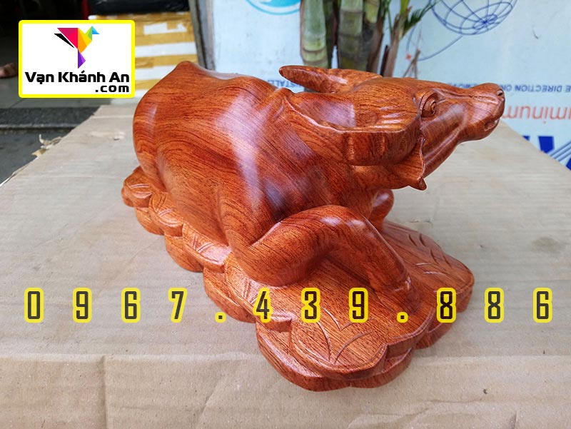 Tượng Trâu Tài Lộc gỗ hương - Tượng Phong Thủy - Trang Trí Nhà Cửa Decor - Quà Tặng Tân Gia - Quà Tặng Ý Nghĩa - Đồ Gỗ Mỹ Nghệ