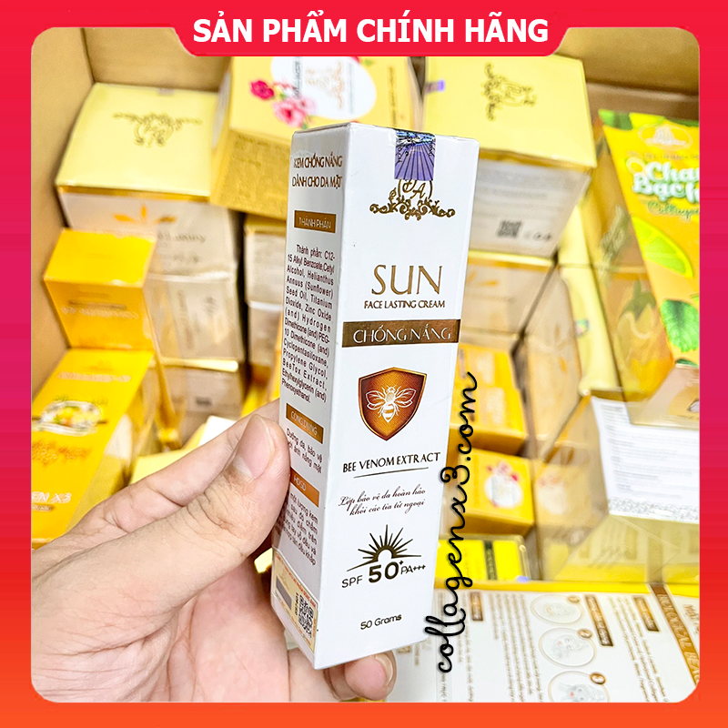 Kem chống nắng collagen x3 - chống nắng nọc ong colagen x3 - mỹ phẩm đông anh