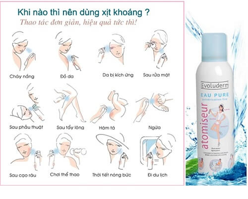 Xịt Khoáng Evoluderm pháp 150ml - CT (Chai) COCOLUX