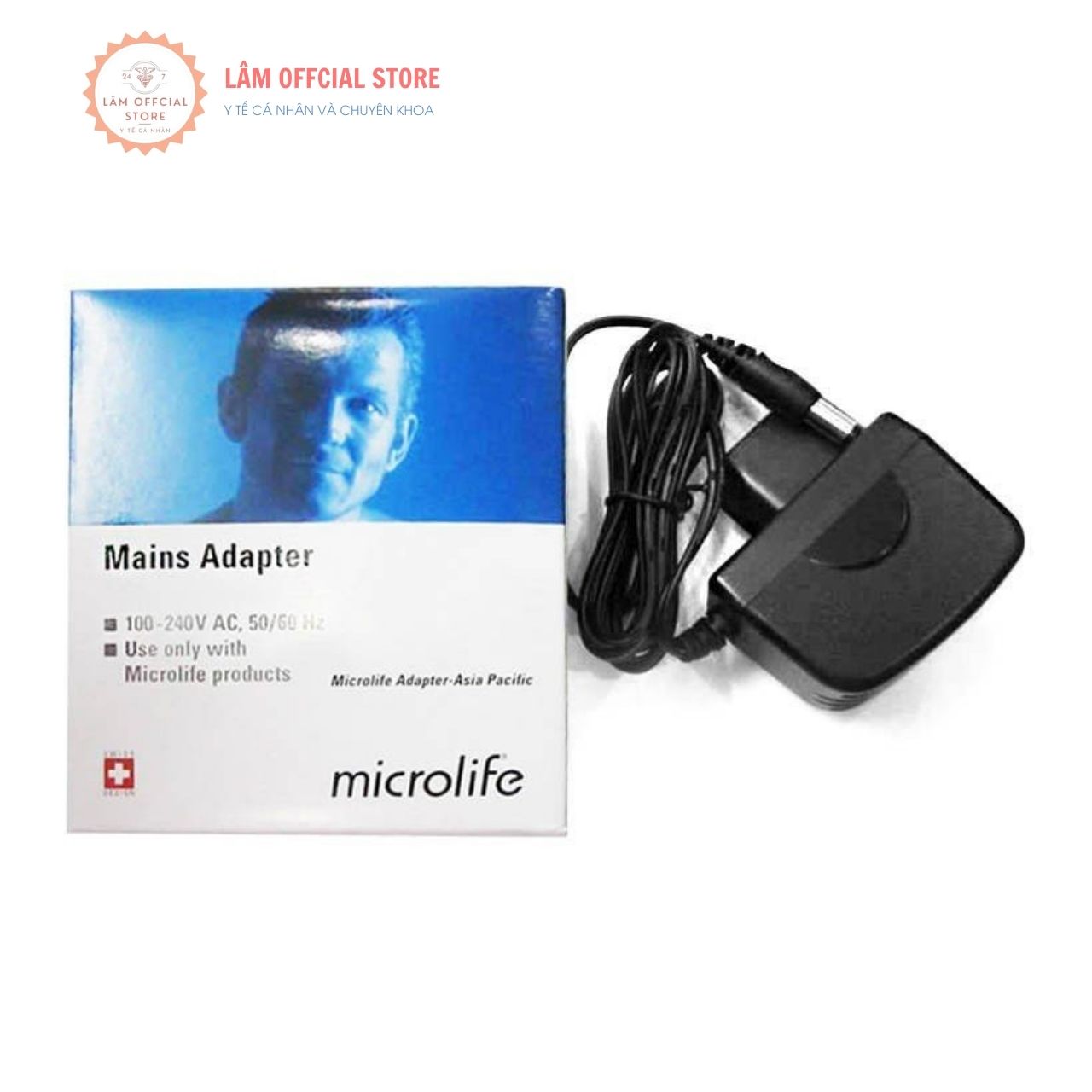 Bộ dây sạc, adapter đổi nguồn điện dùng cho máy đo huyết áp MICROLIFE