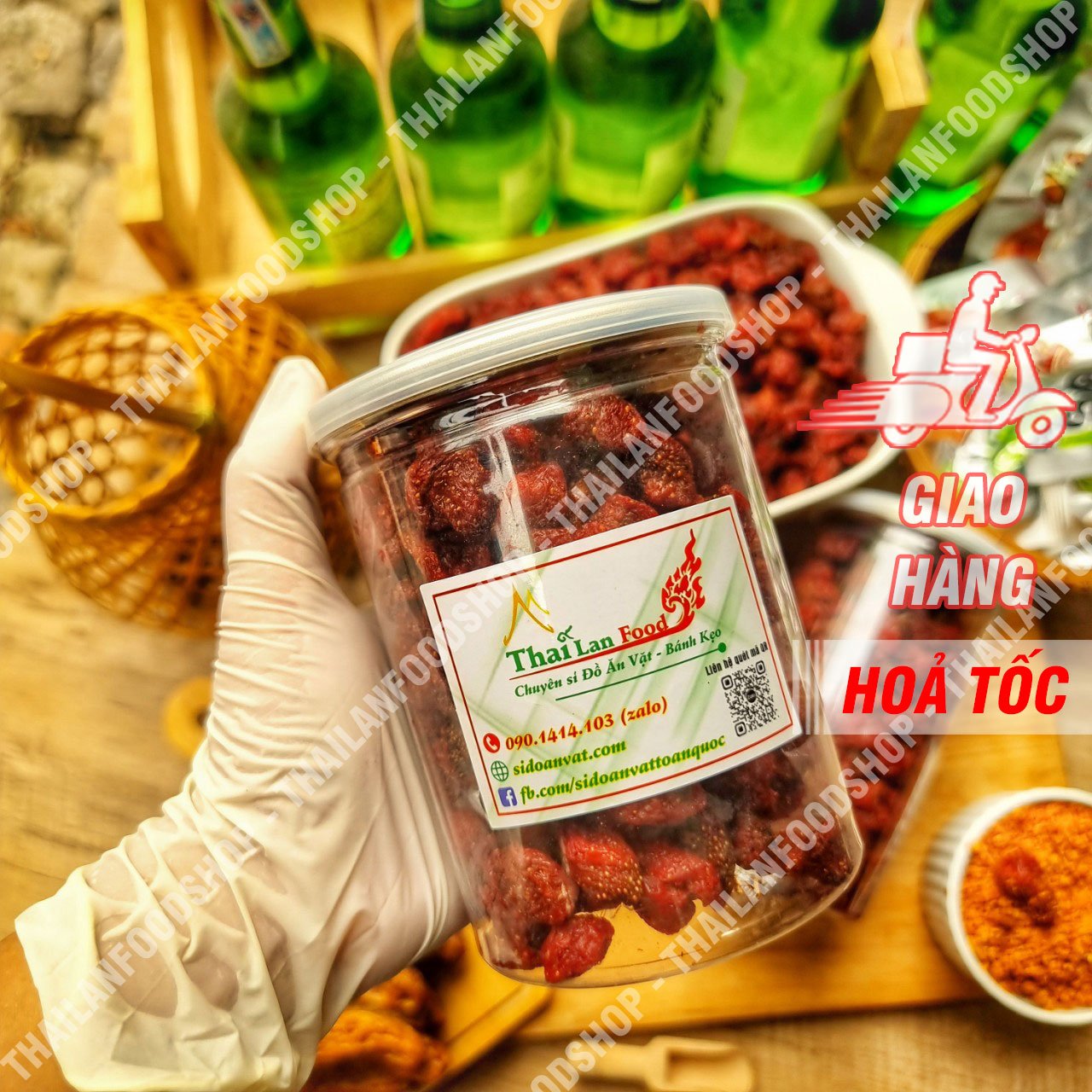 Dâu Tây Sấy Dẻo Đà Lạt - Lon 300gr